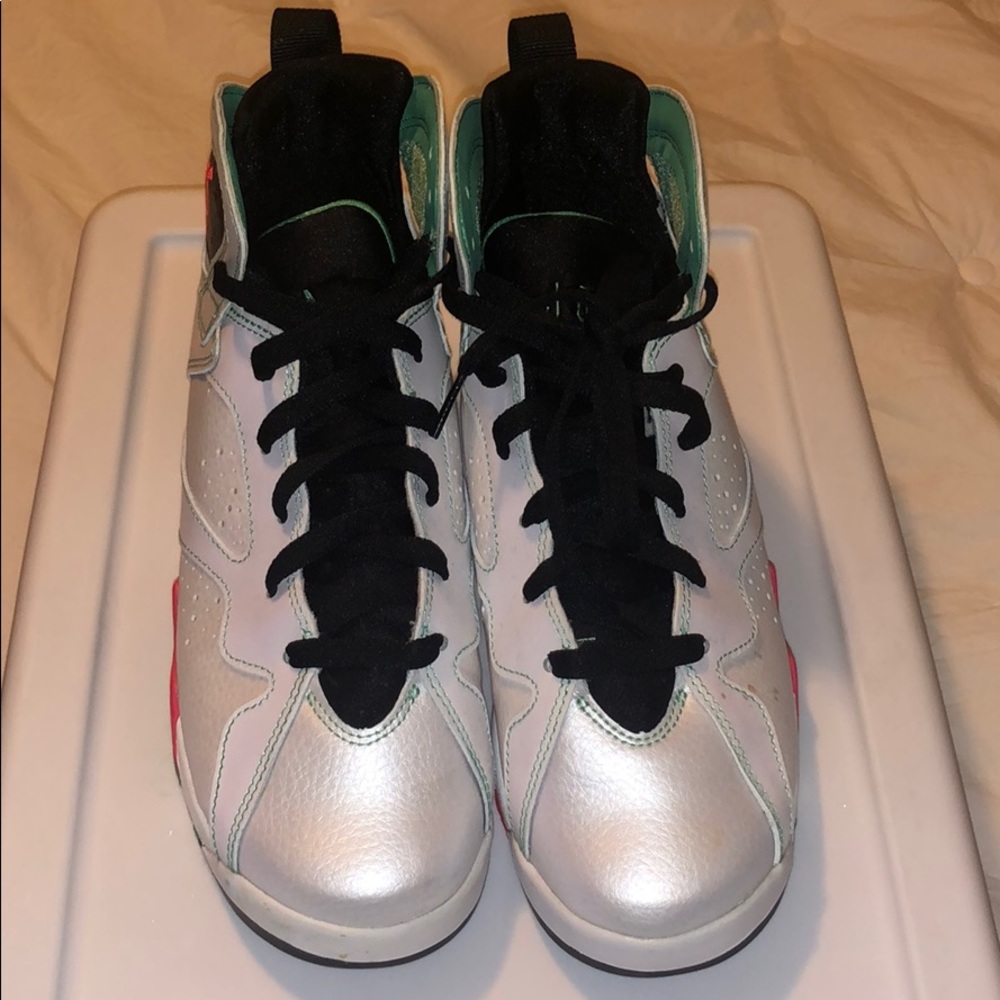 Pink and green Jordan’s